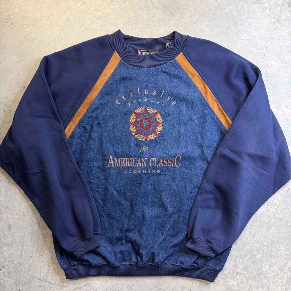 Unbranded Men's Navy and Blue Sweatshirt